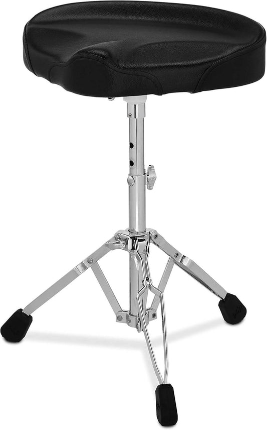 PDP 700 Series Drum Throne featuring a tractor style seat top, designed for comfort and stability during drumming.