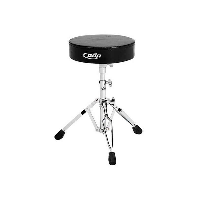 PDP 800 Series Drum Throne featuring a round seat top, designed for comfort and stability during drumming.