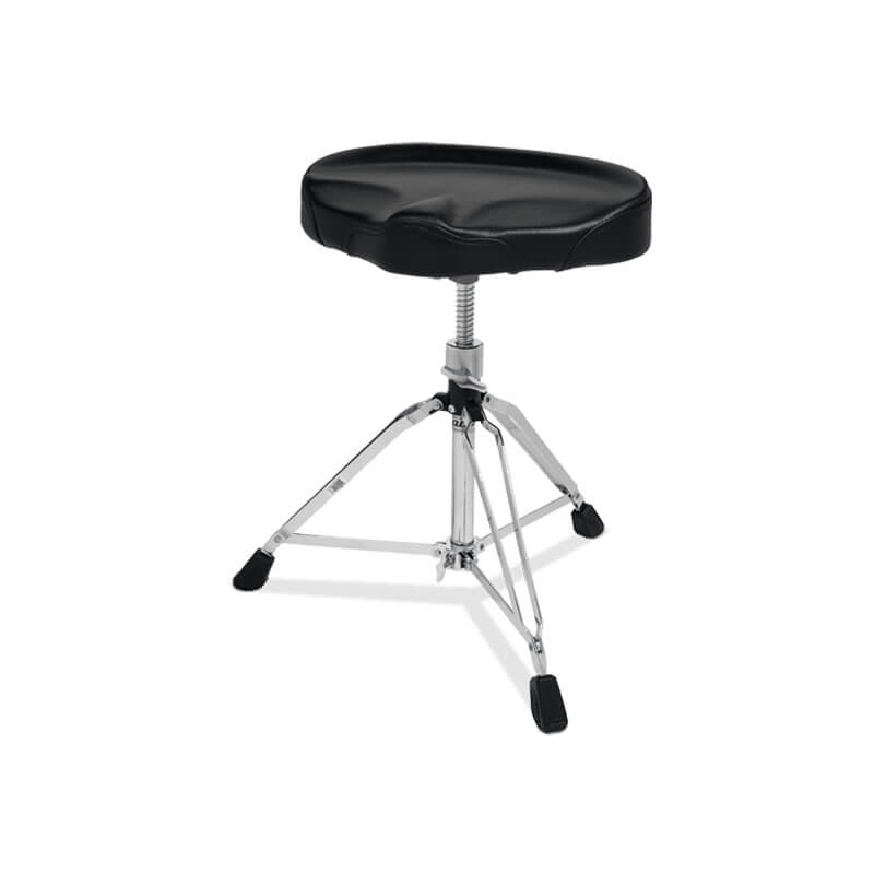 PDP 800 Series Drum Throne featuring a tractor style seat top, designed for comfort and stability during drumming.
