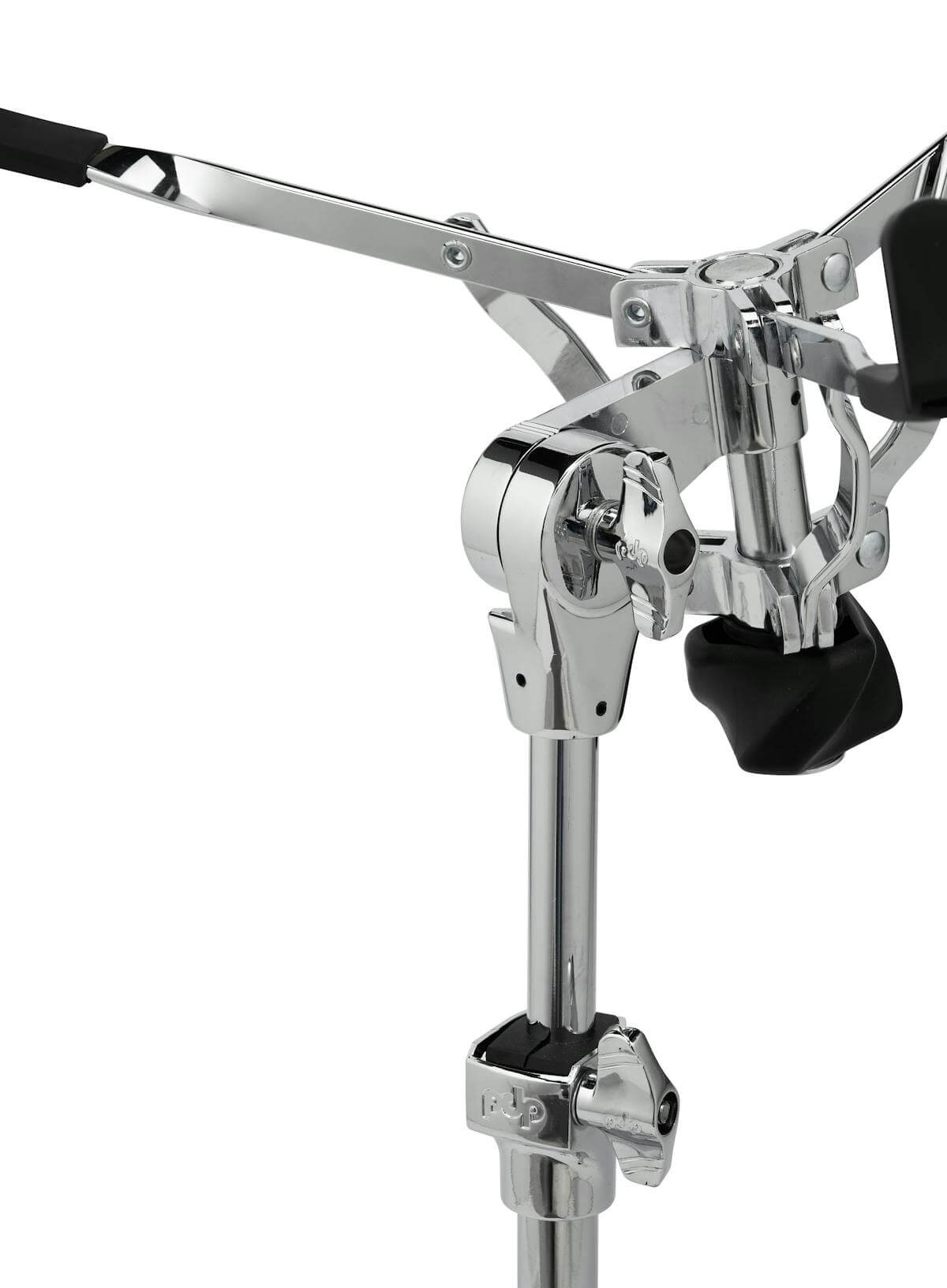 PDP 700 Series Light Weight Snare Stand displayed from an angle, showcasing its design and features.