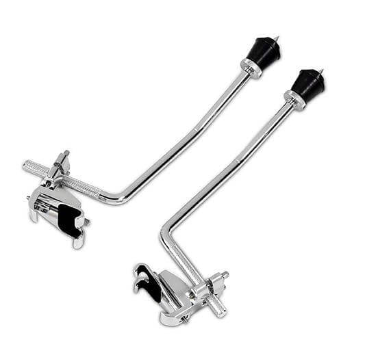DW Bass Drum Spur Set with Clamps displayed on a white background.