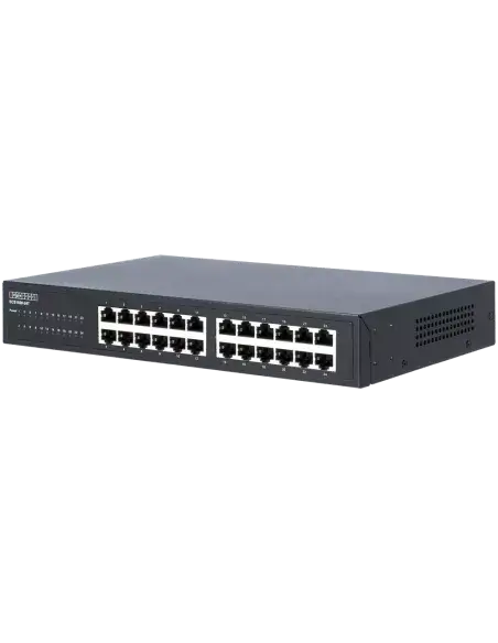 Edge-Core 24-Port Gigabit Unmanaged Switch, a rack-mountable network device for efficient data management.