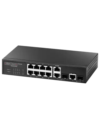 Edge-Core 10-Port Fast Ethernet Layer 2/4 Switch with multiple Ethernet ports for network connectivity.