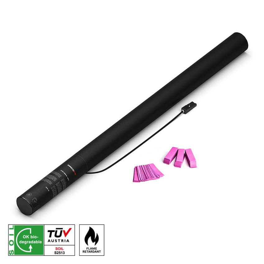 MAGICFX Electric Confetti Cannon PRO in pink, 80cm long, designed for professional confetti shooting.