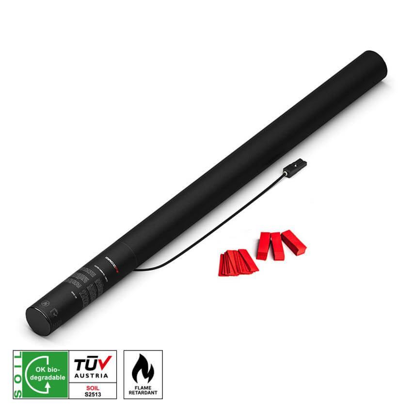 MAGICFX Electric Cannon PRO - a red confetti shooter measuring 80cm, designed for vibrant celebrations and events.