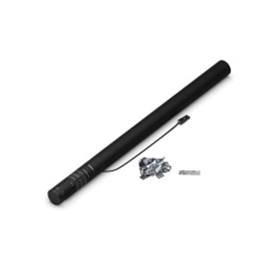 MAGICFX Electric Confetti Cannon PRO, an 80 cm silver metallic shooter designed for spectacular confetti effects.