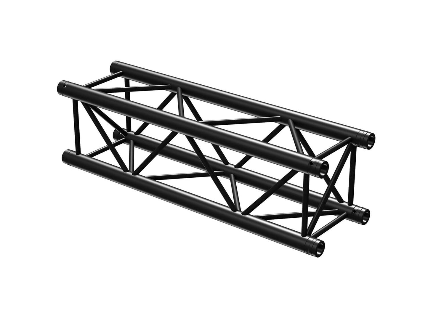 Image of the EVERDECK E34-MCB QUAD 290 6-WAY CORNER TRUSS showcasing its black design and structural features.