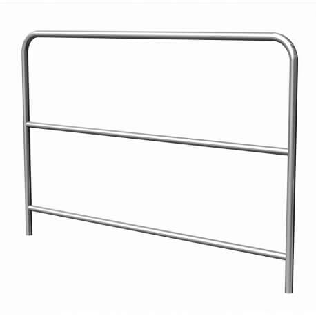 Image of the EVERDECK W.SBA05.00V Aluminium Handrail, a durable and versatile 2-meter safety solution with a clamp.