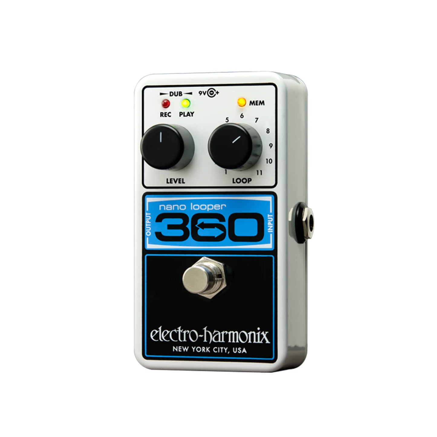 Electro-Harmonix 360 Nano Looper Guitar Effects Pedal, featuring a compact design and capable of recording up to 12 minutes of audio.