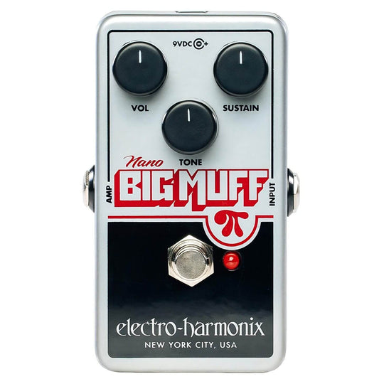 Electro-Harmonix Nano Big Muff Pi pedal, a compact fuzz, distortion, and sustainer effects pedal for electric guitar.