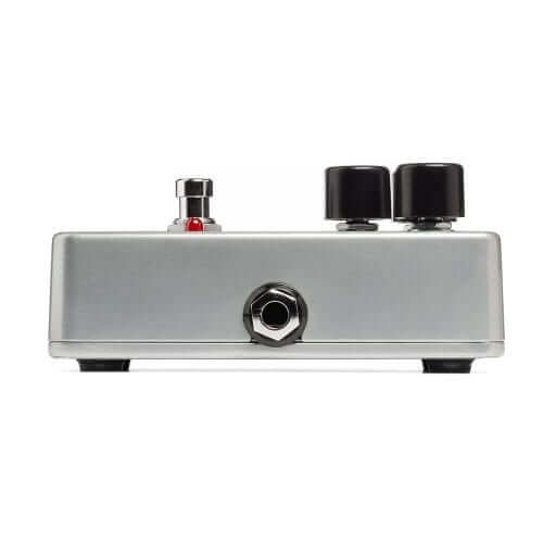 Electro-Harmonix Ram's Head Big Muff Pi Fuzz Pedal with a distinctive green and white design, showcasing its knobs and switches.