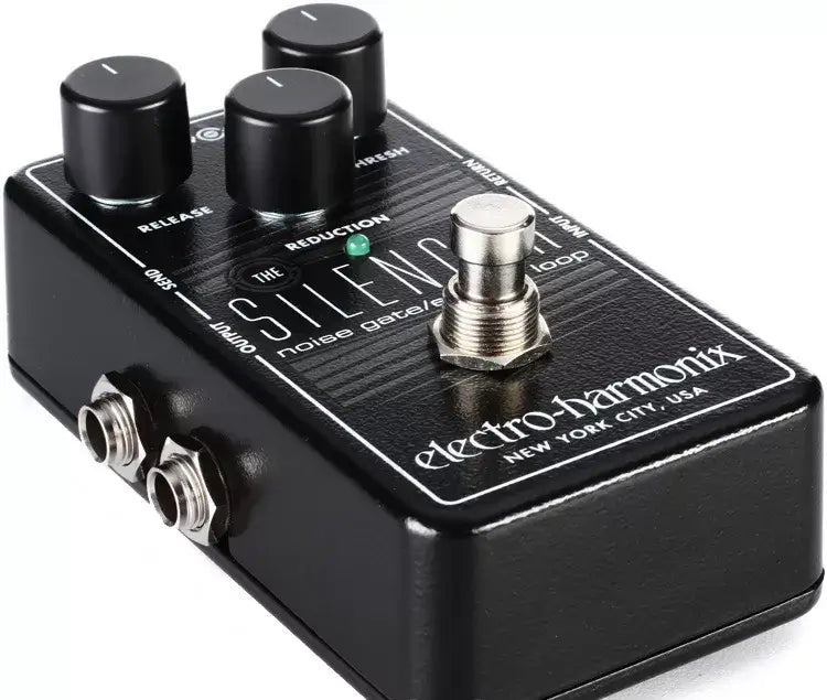 Electro-Harmonix Silencer Noise Gate/Effects Loop Pedal with a -70dB noise reduction feature.
