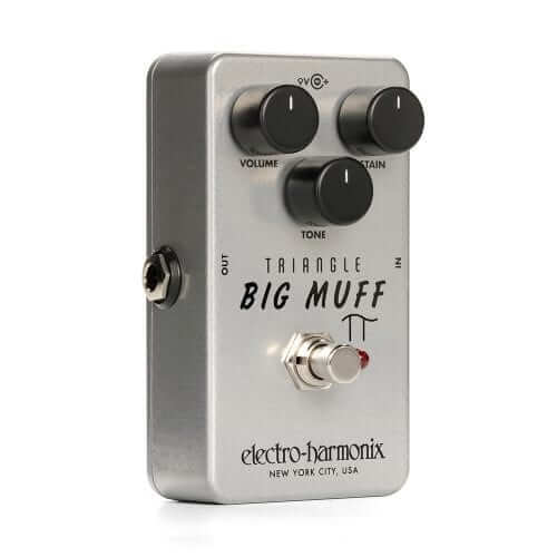 Electro-Harmonix Triangle Big Muff Pi Fuzz Pedal, '69 Reissue displayed on a white background.
