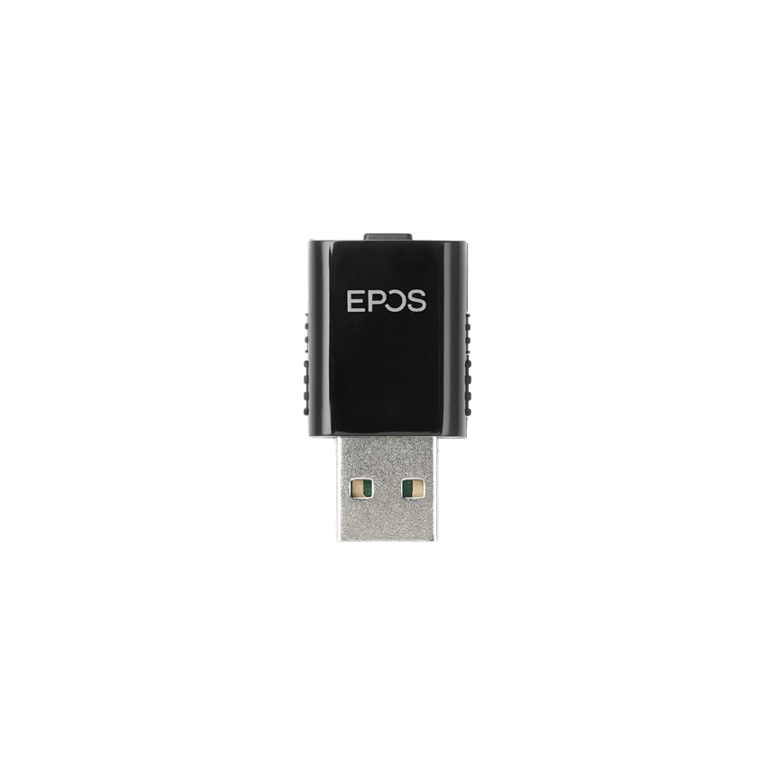 EPOS IMPACT SDW D1 USB DECT Dongle designed for IMPACT 5000 Headsets, showcasing its full size.