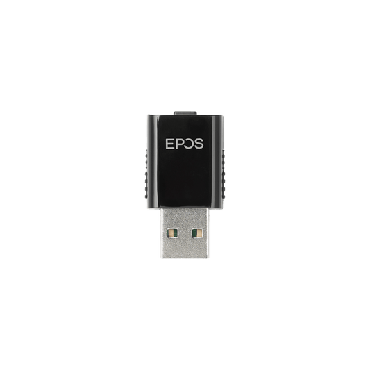 EPOS IMPACT SDW D1 USB DECT Dongle designed for IMPACT 5000 Headsets, showcasing its full size.