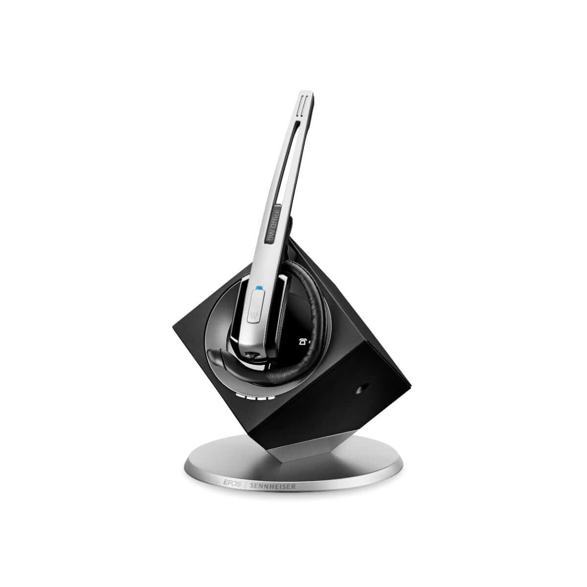 EPOS IMPACT DW Office ML Wireless Monaural Headset in Black-Silver color, featuring a sleek design and comfortable fit.
