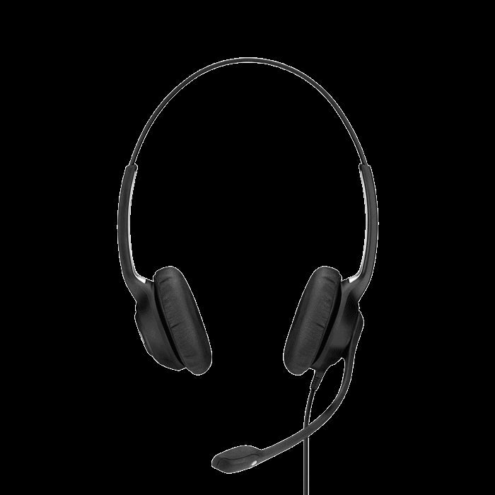EPOS/Sennheiser IMPACT SC 260 USB MS II Binaural Office Headset in black with a 2.9m cable and USB connectivity.