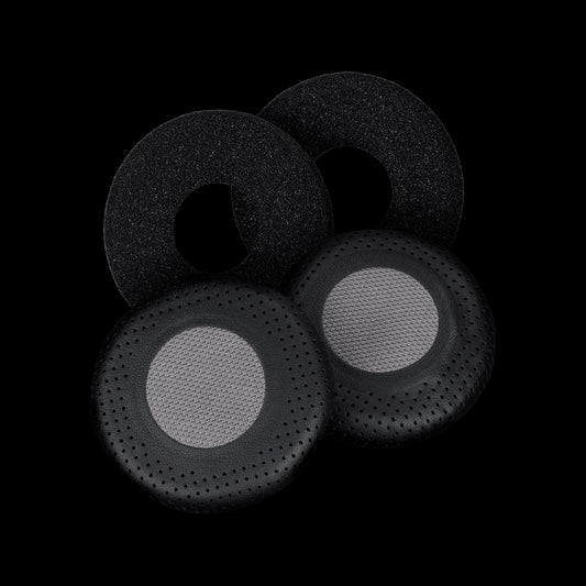 EPOS HZP 46 Black large leatherette earpad covers, suitable for enhancing comfort and sound quality.