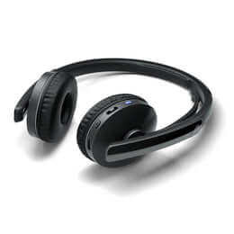 EPOS/Sennheiser ADAPT 260 BT Binaural Headset displayed with dongle and case, designed for MS Teams compatibility.