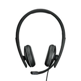 EPOS/Sennheiser ADAPT 165T USB II Binaural Office Headset in black with a 2.3m cable and 3.5mm jack plug.