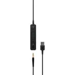 EPOS/Sennheiser ADAPT 165T USB II Binaural Office Headset in black with a 2.3m cable and 3.5mm jack plug.