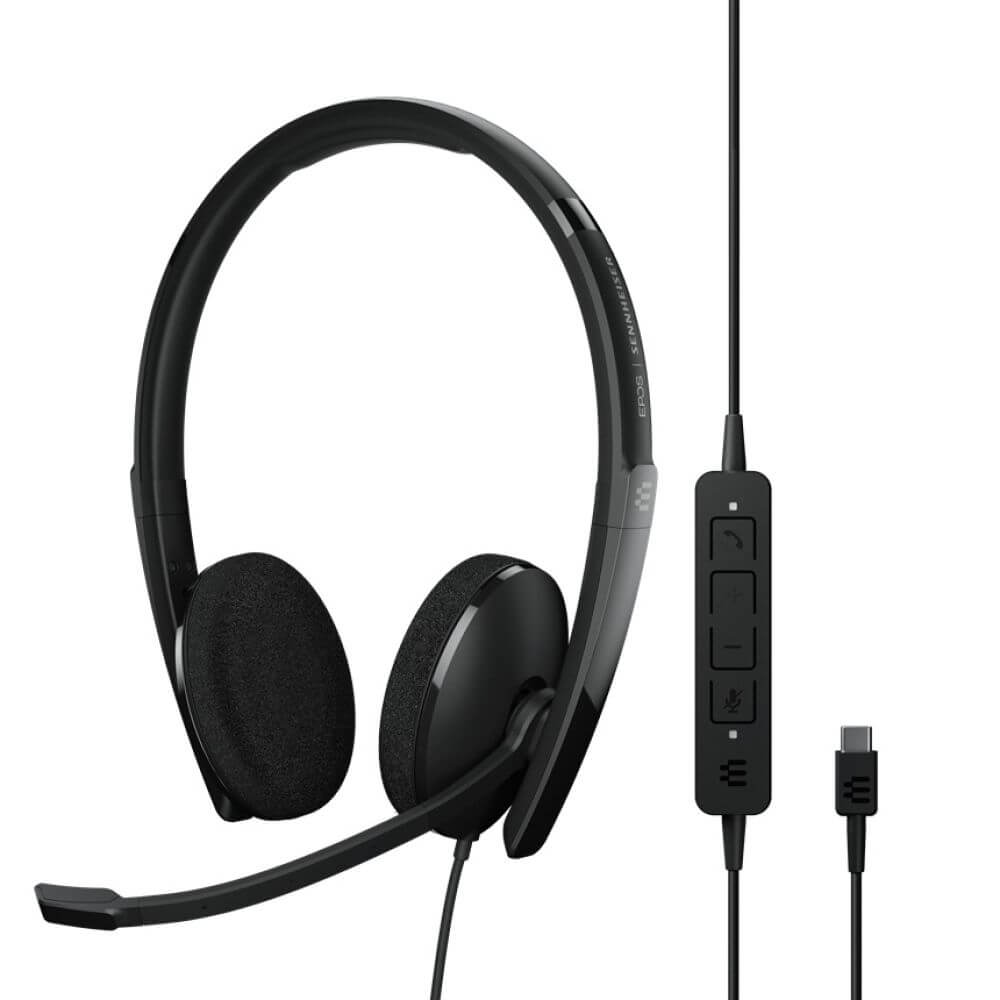 EPOS/Sennheiser ADAPT 160 USB-C II Binaural Office Headset with 1.7m USB-C Cable and Remote Call Control