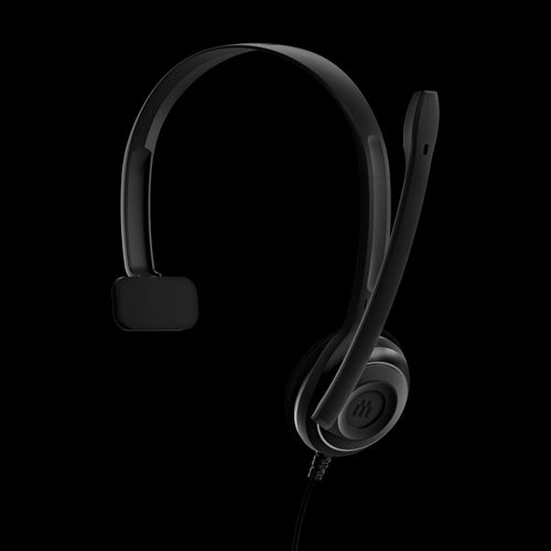 EPOS EDU 11 USB On-ear Monaural Headsets displayed in a 3D view, showcasing a box of 10 headsets with a 2m cable and USB connectivity.