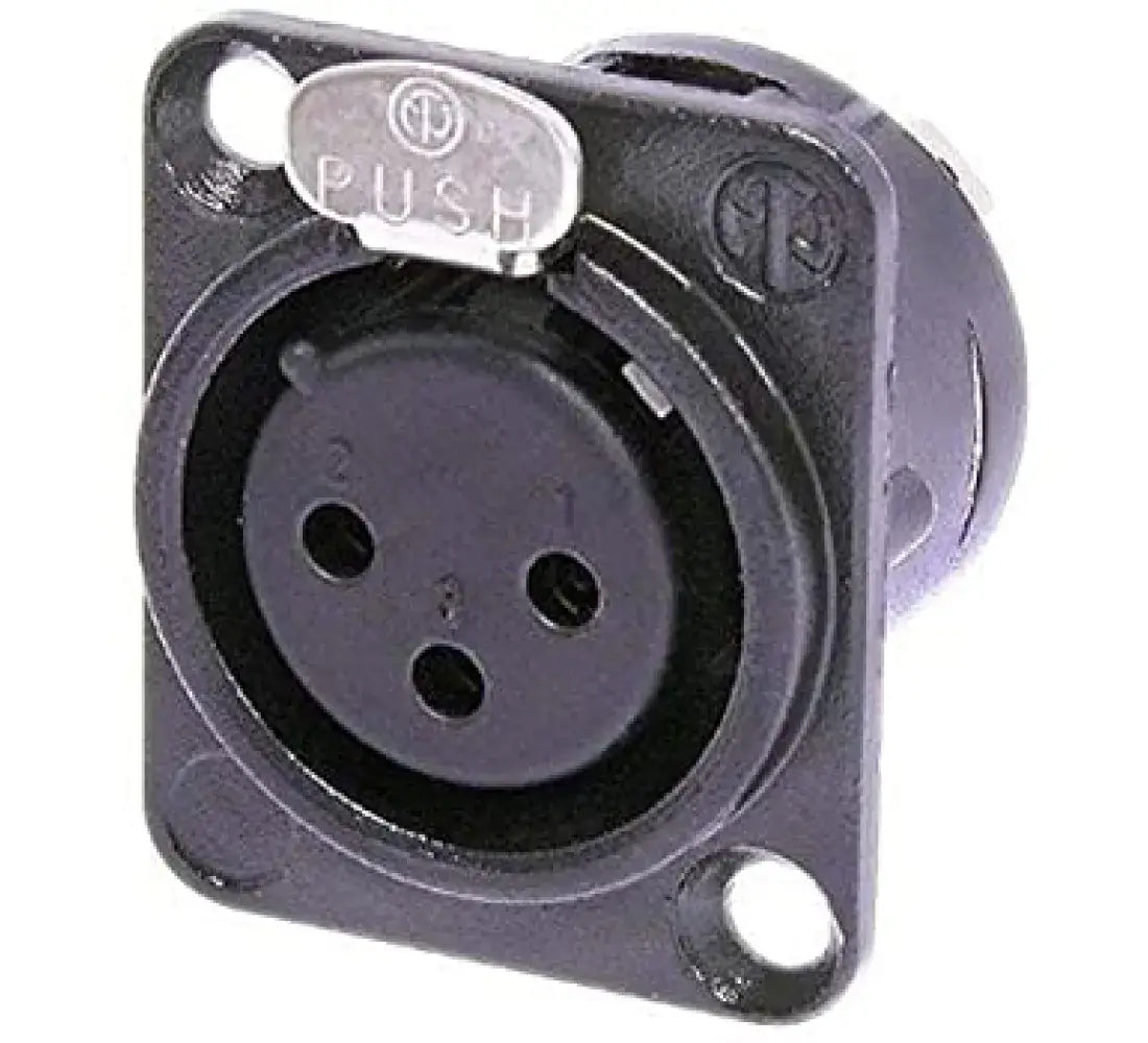 EWI EP3FS2 XLR Panel Mount Connector Female displayed on a white background.