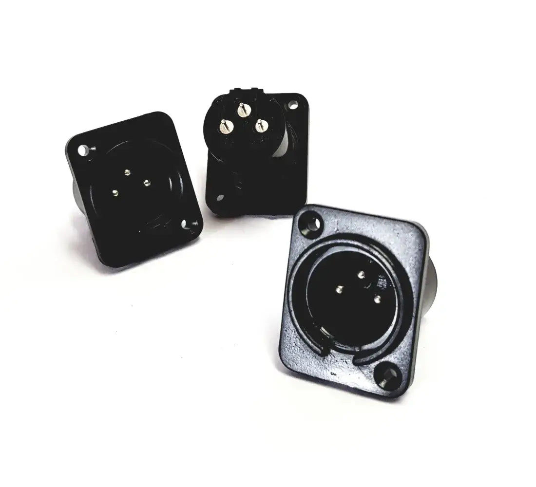 EWI EP3MS2 XLR Panel Mount Connector Male, a high-quality audio connector for professional applications.