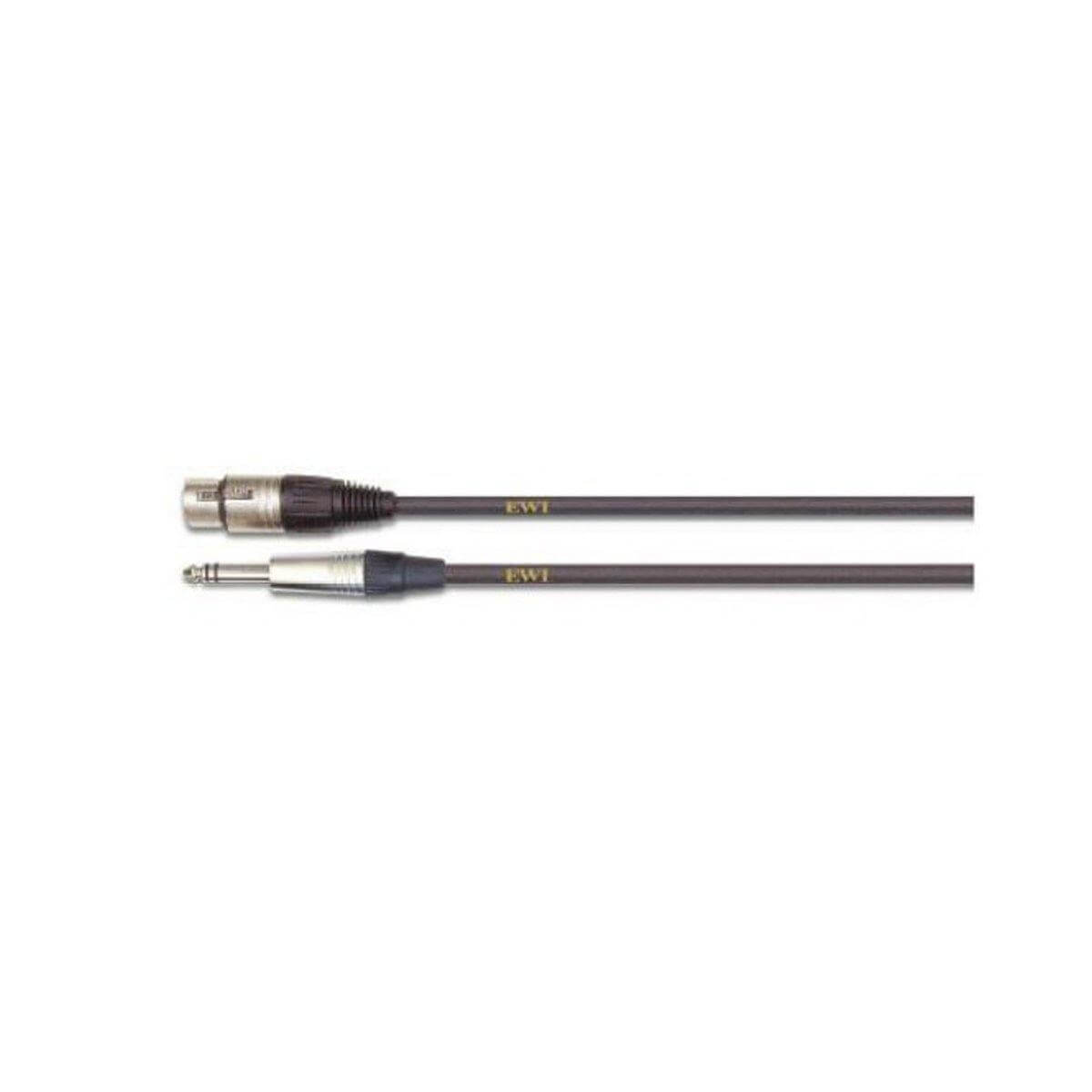 EWI MBFS-2.5 Female XLR to Jack Balanced Signal Cable, 2.5 meters long, displayed on a white background.