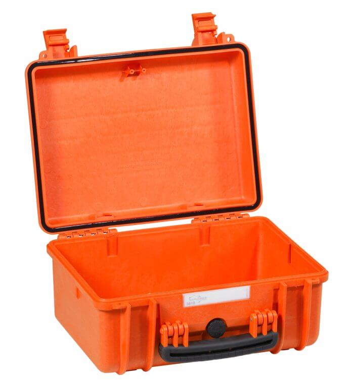 Explorer Cases 3818.O E orange empty case, showcasing its design and color.