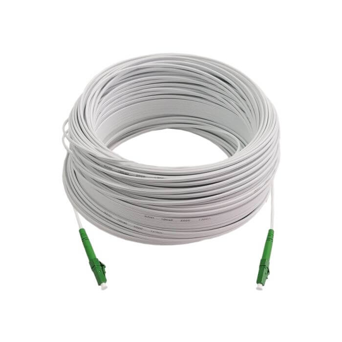 Scoop Fibre Outdoor Drop Cable 150M LC-LC APC 1-Core in white color