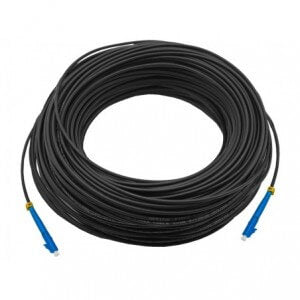 Scoop Fibre Outdoor Uplink Cable 60M LC-LC 1-Core, suitable for outdoor fiber optic installations.