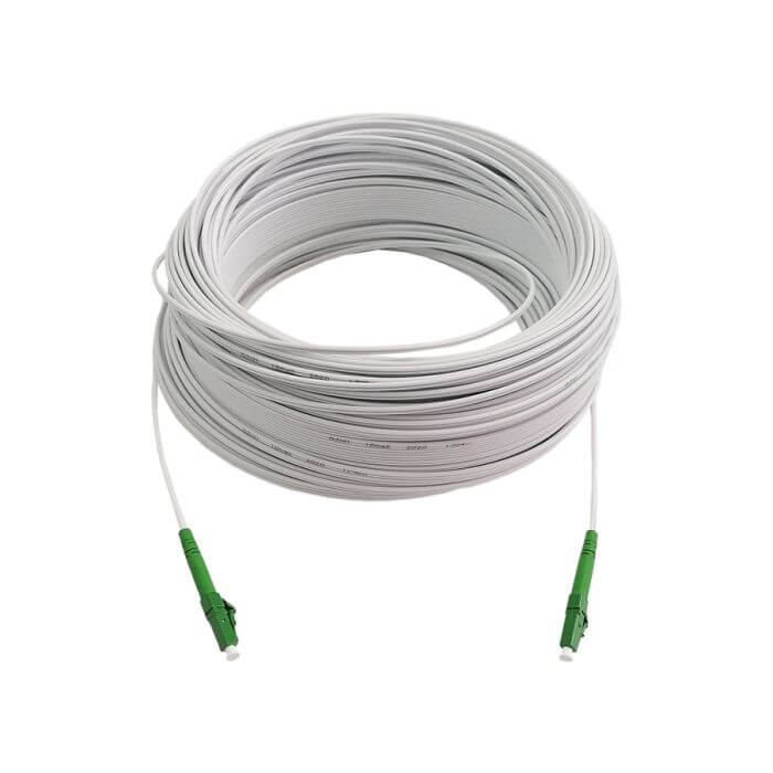 Scoop Fibre Outdoor Drop Cable, 90M length, LC-LC APC connector, 1-Core design.