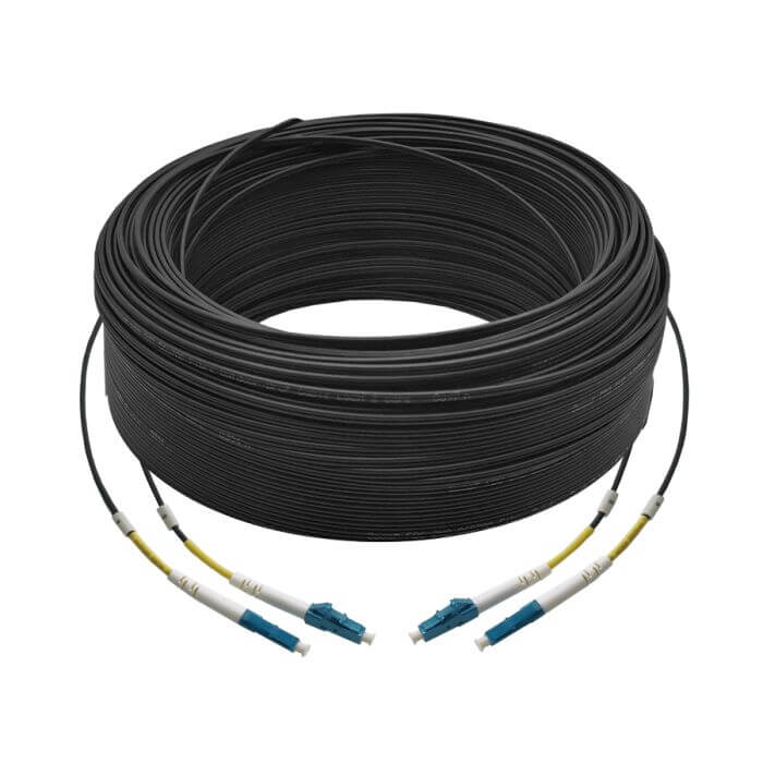 Scoop Fibre Outdoor Uplink Cable 90M LC-LC 2-Core, a high-quality fiber optic cable designed for outdoor use.