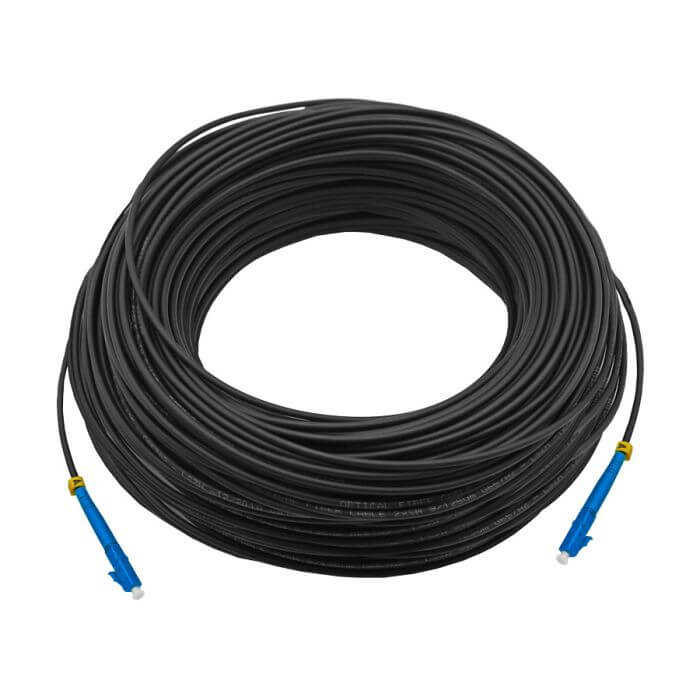 Scoop Fibre Outdoor Uplink Cable 90M LC-LC 1-Core, a high-quality fiber optic cable designed for outdoor use.