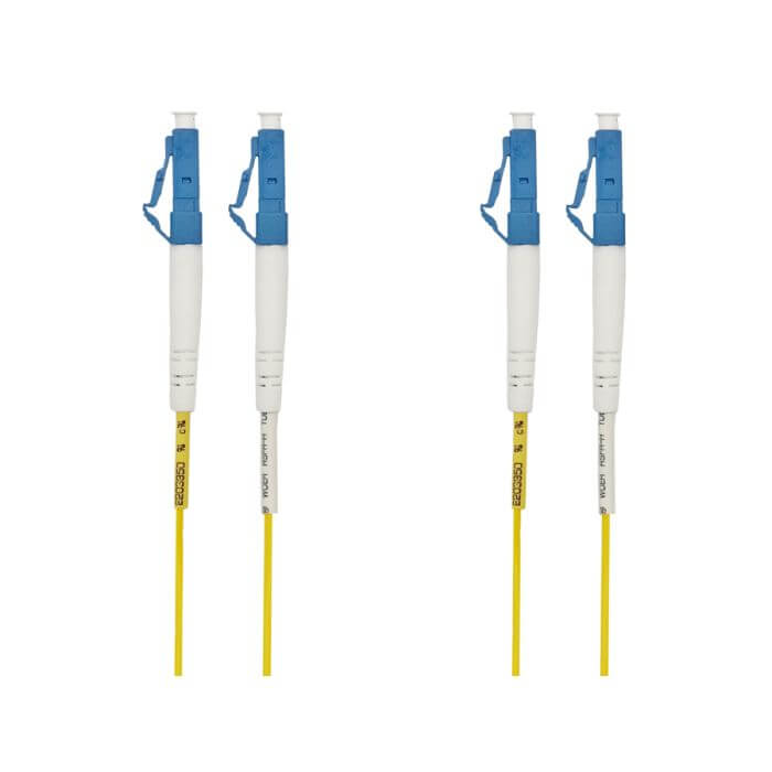 Scoop Fibre Flylead LC-LC SM 1M UPC Flex Boot, a high-quality fiber optic cable used for connecting devices.