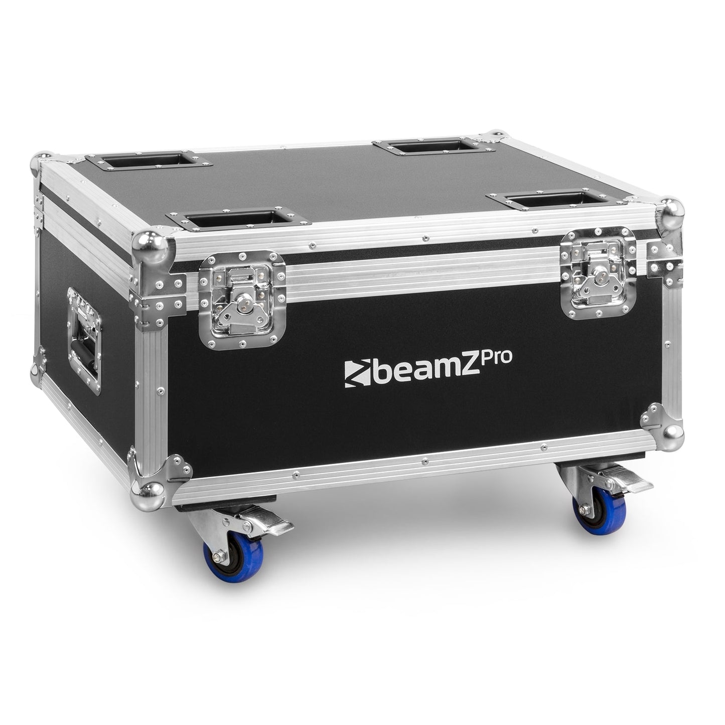 Top angled view of the closed FL128 Flightcase for 8pcs Starcolor128 Wash Lights by beamZ 1.