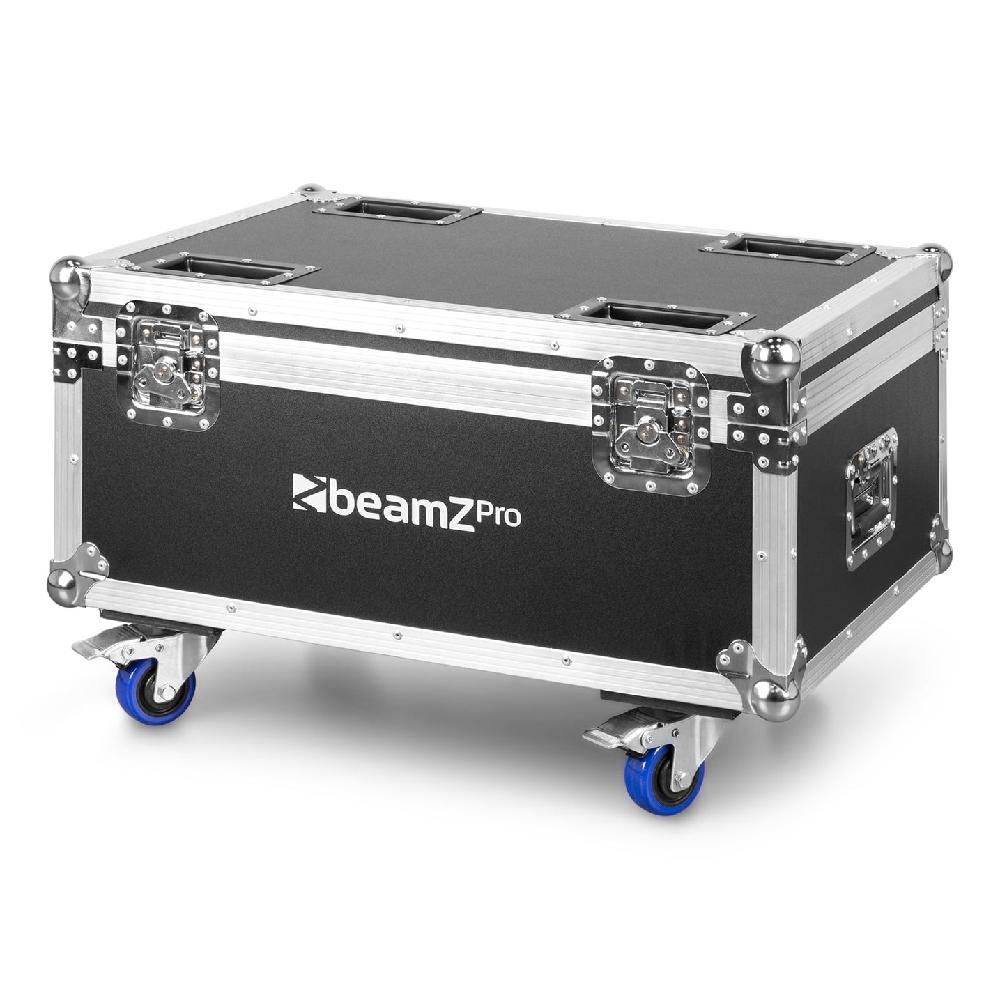 Top angled view of the closed FL128 Flightcase for 8pcs Starcolor128 Wash Lights by beamZ 2.