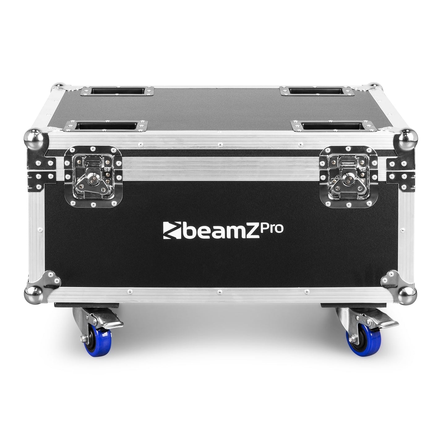 Front view of the closed FL128 Flightcase for 8pcs Starcolor128 Wash Lights by beamZ.