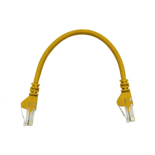Linkbasic 22cm UTP Cat5e Flylead in yellow color