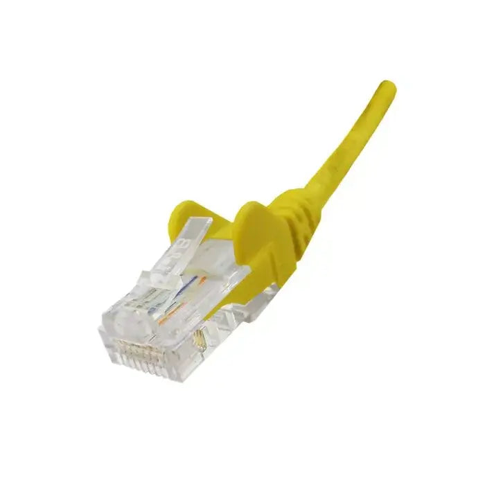 Image of a 1 meter yellow UTP Cat5e flylead cable by Linkbasic.
