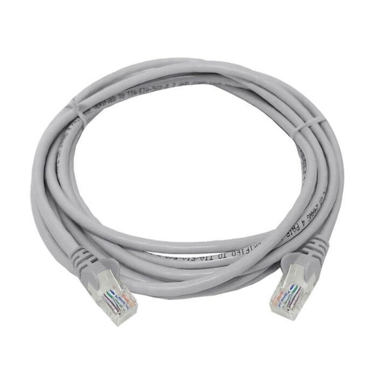 Linkbasic 3m UTP Cat5e Flylead in grey color, showcasing its design and features.