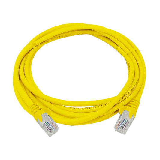 Linkbasic 3m UTP Cat5e Flylead in yellow color, used for networking connections.
