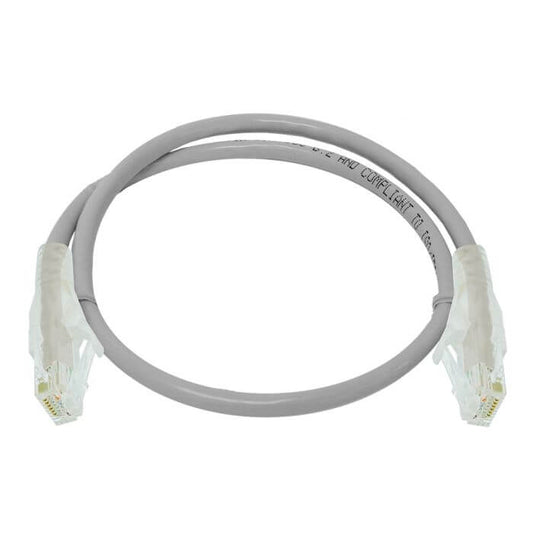 Linkbasic 50cm Cat6 UTP Flylead in grey color, showcasing the product design and features.