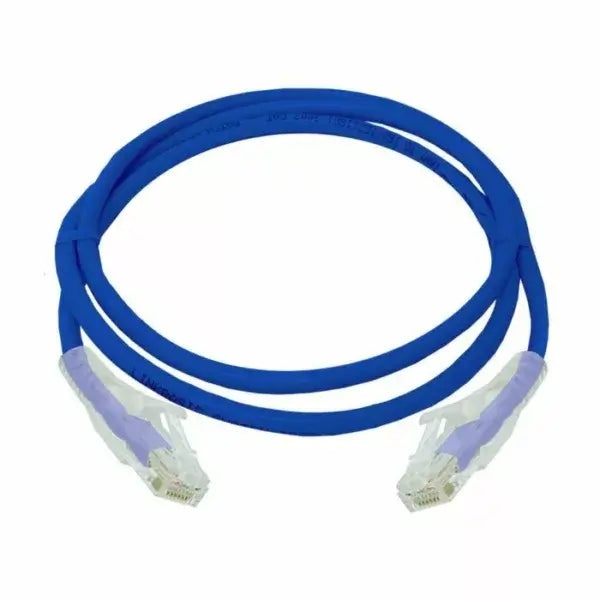 Linkbasic 1m Cat6 UTP Flylead in blue color, suitable for networking applications.