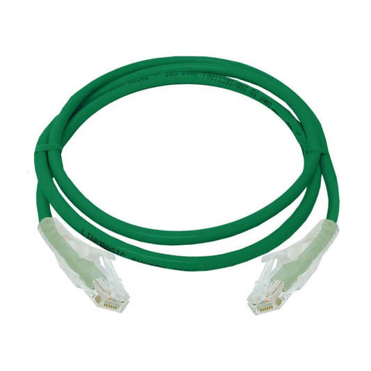 Linkbasic 1m Cat6 UTP Flylead in green color, suitable for networking connections.