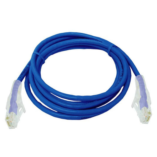 Linkbasic Cat6 UTP Flylead 2m in blue color, a network cable for connecting devices.