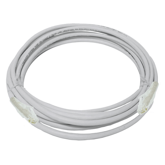 Linkbasic Cat6 UTP Flylead 5m in grey color, suitable for networking and data transmission.