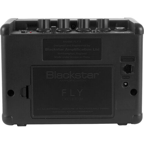 BLACKSTAR FLY3 3-Watt Mini Electric Guitar Amplifier in black, featuring a compact design and delay effect.